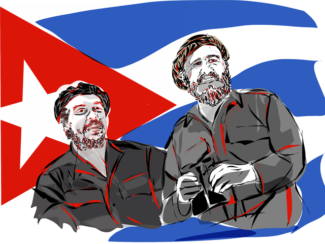 Ilustrasi Gambar dua pemimpin Revolusi Kuba, Guevara dan Castro (hafteh7 via pixabay)