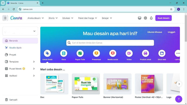 Sumber Pribadi: Beranda Canva 