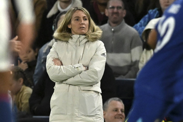 Sonia Bompastor, Pelatih Chelsea Women. Foto: JUSTIN TALLIS/AFP