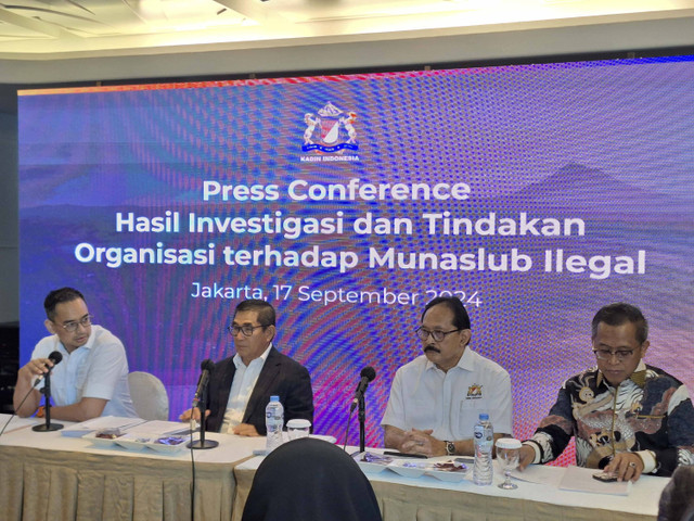 Konferensi Pers hasil Investigasi mengenai Munaslub Ilegal oleh Kadin Indonesia di JS Luwangsa, Jakarta Selatan, Selasa (17/9/2024). Foto: Argya D. Maheswara/kumparan 