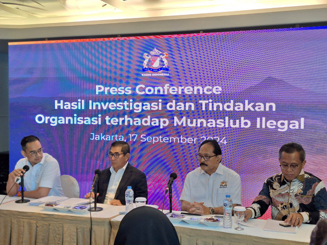 Konferensi Pers hasil Investigasi mengenai Munaslub Ilegal oleh Kadin Indonesia, Selasa (17/9/2024). Foto: Argya D. Maheswara/kumparan 