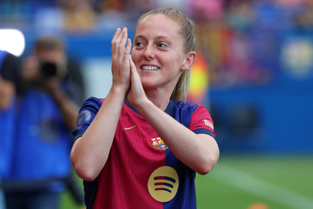 Pemain FC Barcelona Wanita Keira Walsh. Foto: Joan Valls/Urbanandsport/NurPhoto via REUTERS