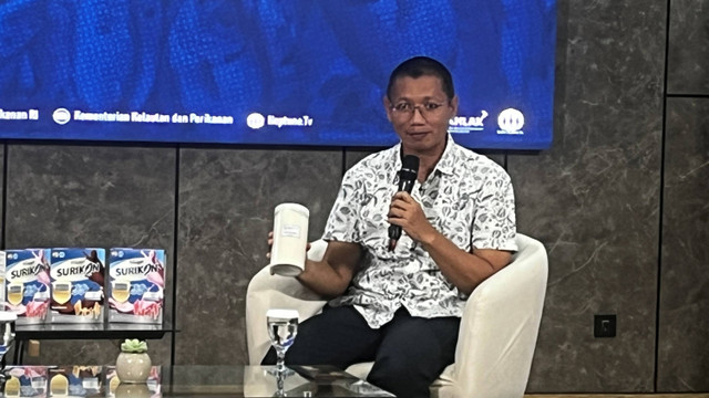 CEO PT Berikan Teknologi Indonesia, Yogi Aribawa Krisna di Kantor Kementerian Kelautan dan Perikanan, Jakarta, Selasa (17/9/2024). Foto: Widya Islamiati/kumparan