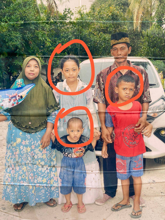 Foto keluarga ketiga anak yang kabur, Foto : Ist