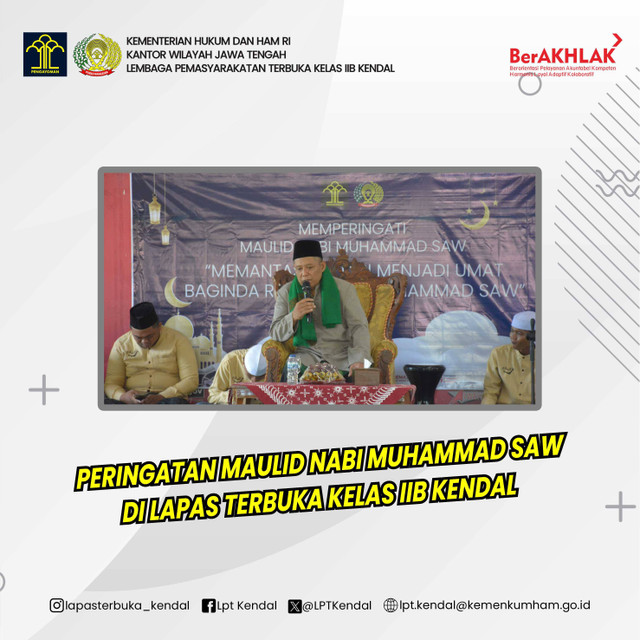 peringatan maulid nabi Muhammad SAW di Lapas Terbuka Kendal