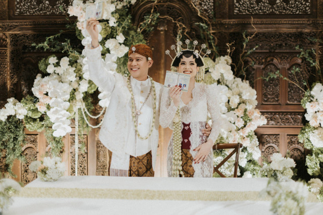 Acara pernikahan Anindyo Baskoro (Nino RAN) dan Dhabitannisa Auni. Foto: Dok. Bridestory