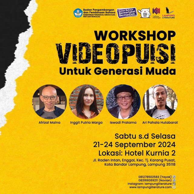 Flayer workshop video puisi untuk generasi muda | Foto : Ist