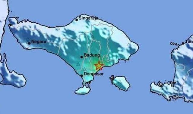 Pusat gempa di Bali, Sabtu (21/9/2024). Dok. BMKG