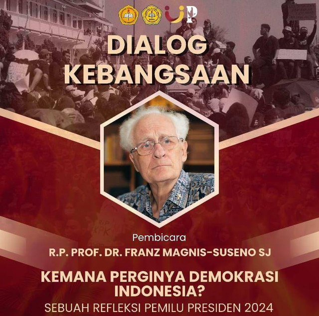 Pamflet acara dialog kebangsaan dari BEM USD, Foto : Dani Egison