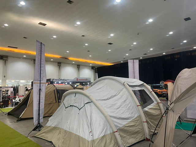 Tenda milik CAF Joglosemar Jaya yang dipamerkan di Olfina 2024. Foto: Nawalre Bujanadi/Pandangan Jogja