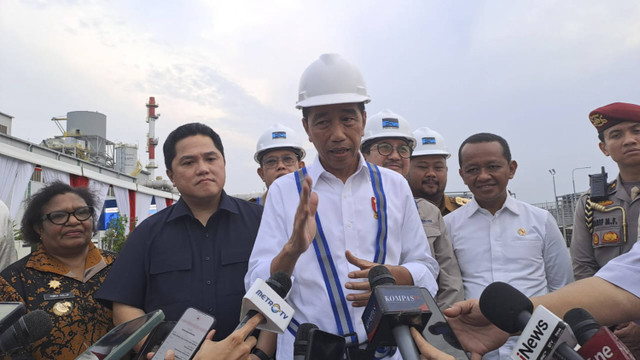 Presiden Joko Widodo (Jokowi) dalam acara peresmian produksi smelter PT Freeport Indonesia di Gresik, Jawa Timur, Senin (23/9/2024). Foto: Achmad Ghifari/kumparan