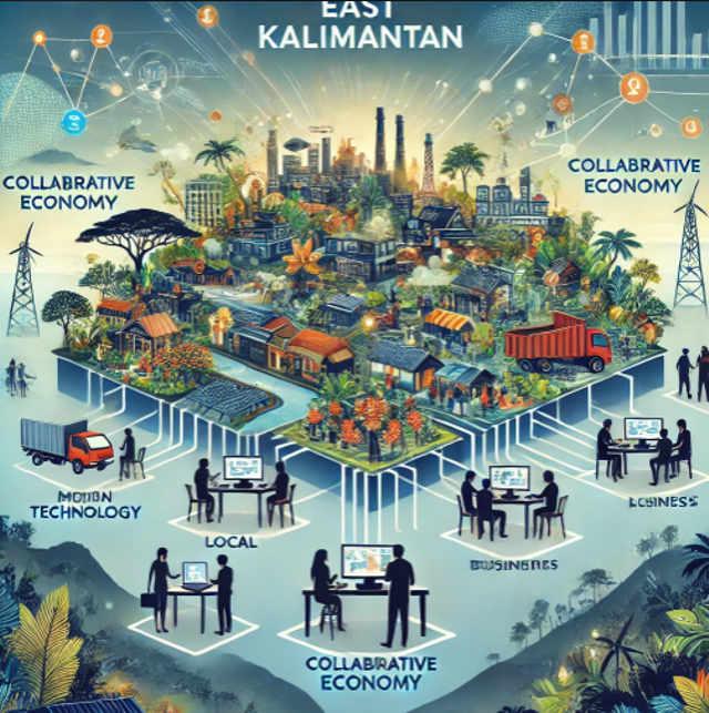 Gambar 1 : Ilustrasi collaborative economy di kaltim. sumber : diolah penulis