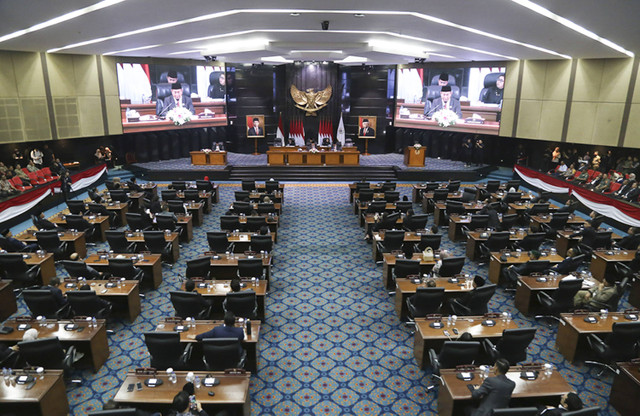 Dewan Perwakilan Rakyat Daerah (DPRD) DKI Jakarta menggelar rapat paripurna dengan agenda pengumuman susunan Pimpinan dan Anggota Fraksi periode 2024-2029, Senin (23/9/2024). Foto: Dok. DPRD DKI Jakarta