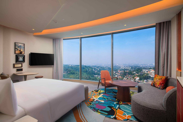 Salah satu kamar di Hotel Indigo Bandung Dago Pakar, Bandung, Jawa barat. Foto: dok. Hotel Indigo Bandung Dago Pakar 