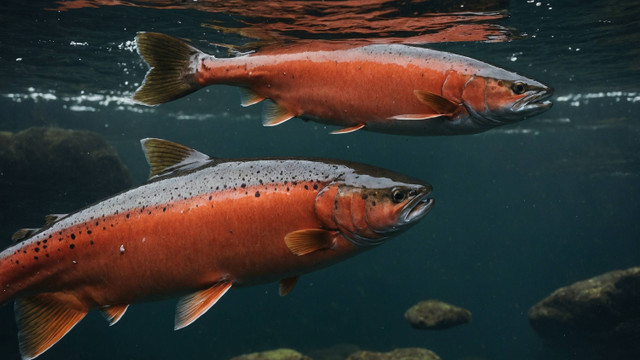 Ilustrasi Chinook Salmon (Oncorhynchus tshawtytscha). Foto: Shutterstock