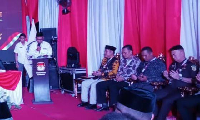 Lapas Luwuk Hadiri Penetapan Nomor Urut Paslon Bupati dan Wakil Bupati Banggai 