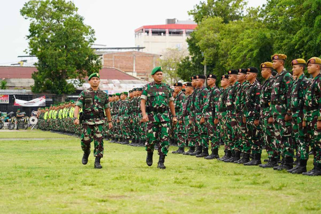 Apel pasukan TNI untuk pengamanan Pilkada di Aceh. Foto: dok. Laung