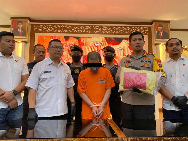 Konferensi pers pengungkapan kasus pencabulan anak di Mapolresta Sleman, Rabu (25/9). Foto: Resti Damayanti/Pandangan Jogja
