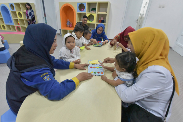 Aktivitas di day care Gemass milik Pemkot Surabaya. Foto: Diskominfo Surabaya