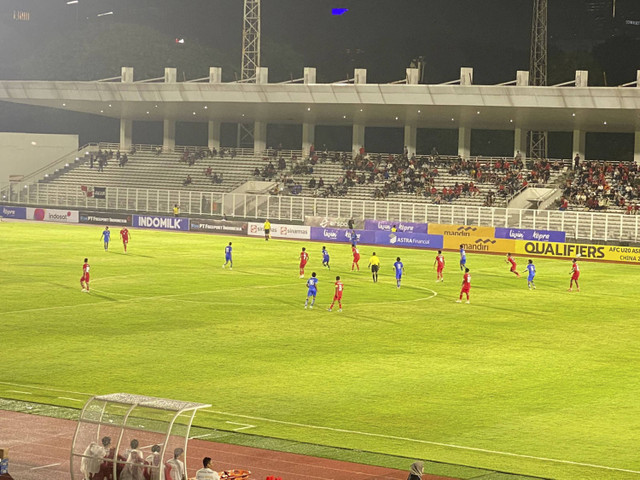 Timnas U-20 melawan Maladewa pada laga Kualifikasi Piala Asia U-20 2025 di Stadion Madya Gelora Bung Karno, Jakarta, Rabu (25/9/2024). Foto: Azrumi El Ghazali/kumparan