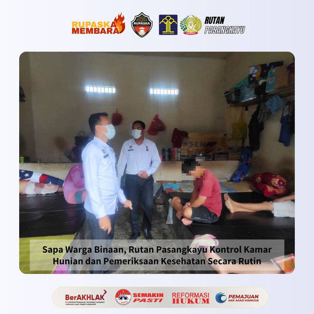 Sapa WBP, Rutan Pasangkayu Kontrol Kamar Hunian dan Pemeriksaan Kesehatan