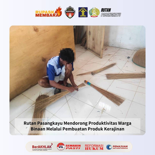 Rutan Pasangkayu Mendorong Produktivitas WBP Melalui Pembuatan Kerajinan