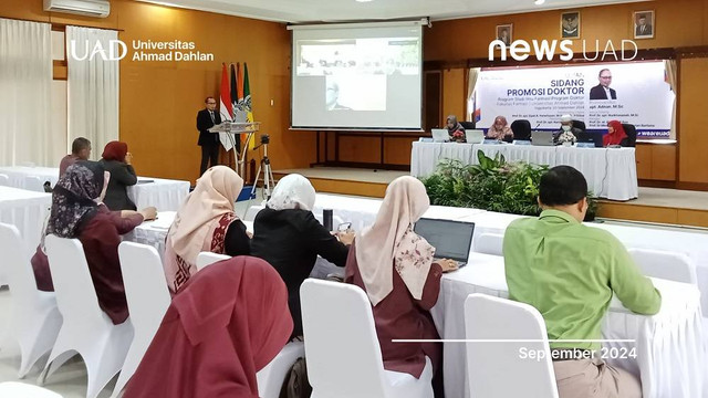 Ujian Sidang Promosi Doktor apt. Adnan, M.Sc. di Auditorium Kampus III Universitas Ahmad Dahlan (UAD) (Dok. Isah)