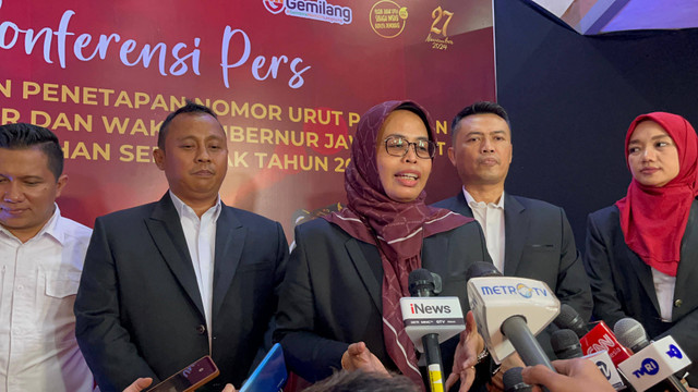 Komisi Pemilihan Umum (KPU) Jawa Barat menyiapkan tiga kali debat untuk empat pasangan calon gubernur dan wakil gubernur Jabar 2024. (Foto: Istimewa)