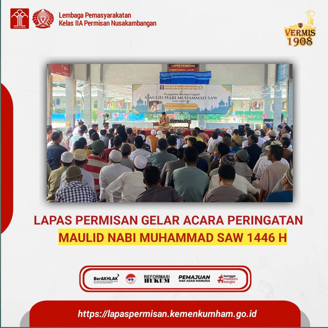 Lapas Permisan Gelar Acara Peringatan Maulid Nabi Muhammad SAW 1446 H