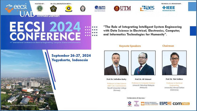 Universitas Ahmad Dahlan (UAD) jadi tuan rumah pelaksanaan 11th International Conference on Electrical Engineering, Computer Science and Informatics (EECSI 2024) (Dok. Isah)