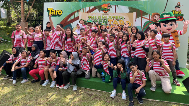 Keseruan Taro Rangers Camp yang diikuti 40 anak di Taman Safari Indonesia, Bogor, Sabtu (28/9/2024). Foto: Nabila Fatiara/kumparan