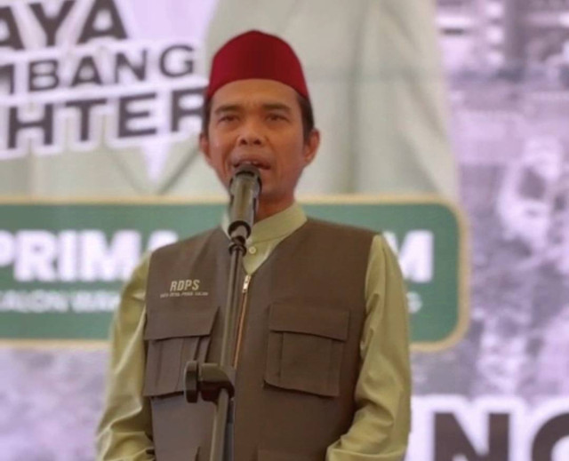 Ustaz Abdul Somad (UAS) di acara deklarasi seluruh relawan, korcam, korlur, dan korte RDPS. (ist)