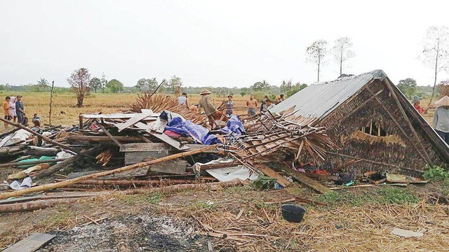 Suasana rumah yang terdampak puting beliung, Foto : Ist