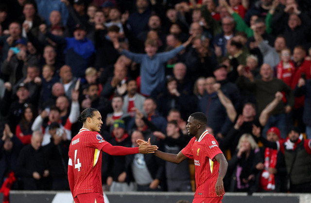 Wolves vs Liverpool di Liga Inggris. Foto: Paul Childs/REUTERS