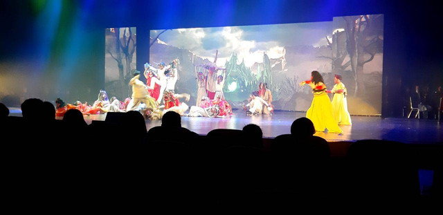 Teater musikal Lakon Trilogi Dwipantara berjudul Mahespati Sangkara yang digelar ISI Jogja. Foto: Len/Tugu Jogja