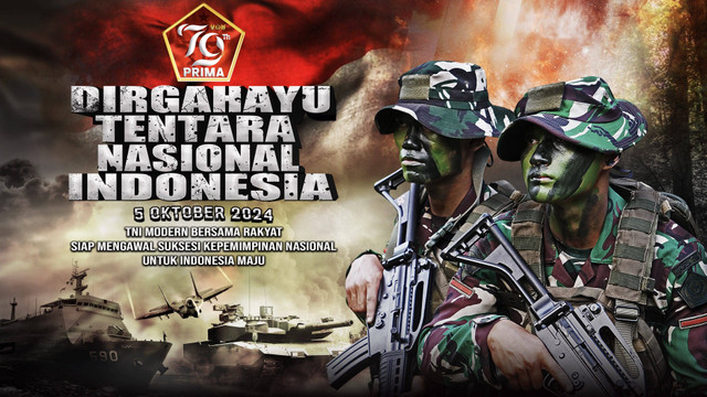 Ilustrasi Tema HUT ke-79 TNI Foto: Puspen TNI