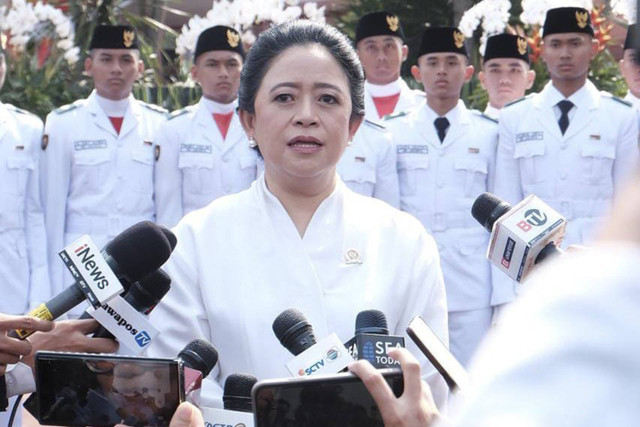 Ketua DPR RI Puan Maharani di Monumen Pancasila Sakti, Lubang Buaya, Jakarta Timur, Selasa (1/10/2024). Foto: Zamachsyari/kumparan