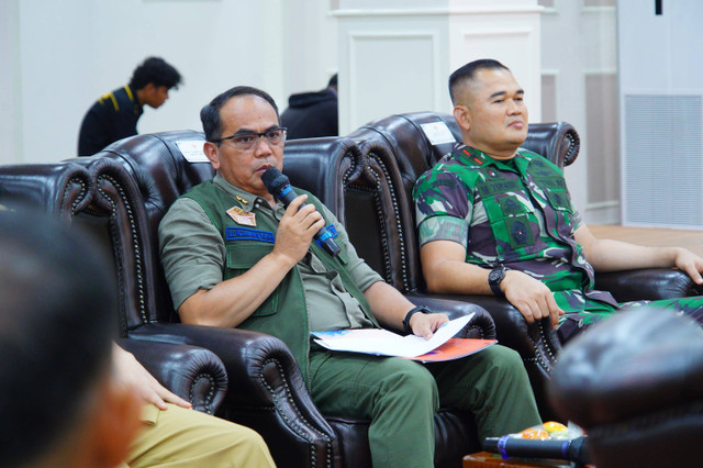 Deputi III Bidang Penanganan Darurat BNBP RI, Mayjen TNI Lukmansyah saat kunker di Muba, Foto : Kominfo Muba