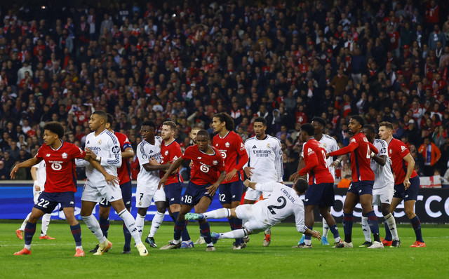 Lille vs Real Madrid dalam matchday kedua Liga Champions 2024/25 di Decathlon Arena Stade Pierre-Mauroy, Prancis, Kamis (3/10) dini hari WIB. Foto: REUTERS/Stephanie Lecocq