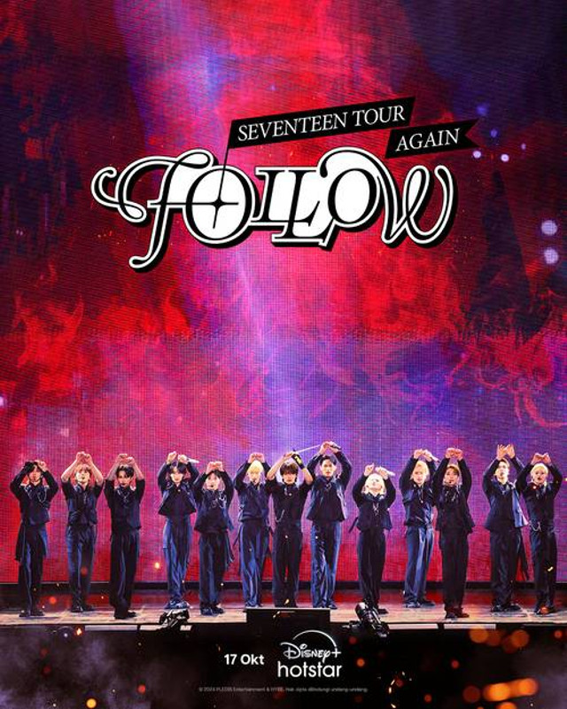 Film konser bertajuk Seventeen Tour 'Follow' Again akan tayang di Disney+ Hotstar pada 17 Oktober mendatang. dok: Disney+ Hotstar.