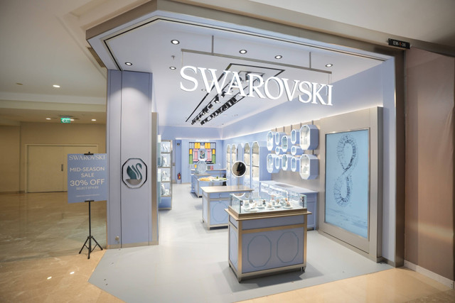 Butik Swarovski di Grand Indonesia dibuka kembali dengan desain baru. Foto: Dok. Swarovski