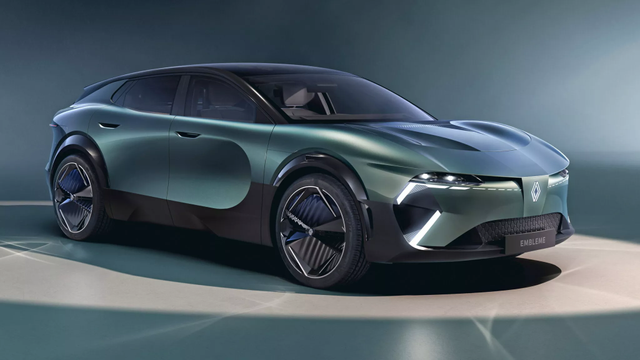 Mobil konsep hidrogen (FCEV/Fuel Cell Electric Vehicle) Renault Embleme yang bakal hadir di Paris Auto Show 2024. Foto: Renault