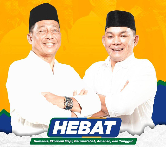 Pasangan calon Bupati dan Wakil Bupati Murung Raya, Heriyus M. Yoseph, S.E., MM dan Rahmanto Muhidin, S.H.I., M.H. (Ist)