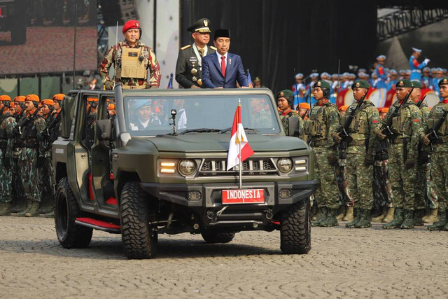 Upacara Peringatan HUT TNI ke 79, 5 Oktober 2024 (foto : Kumparan).