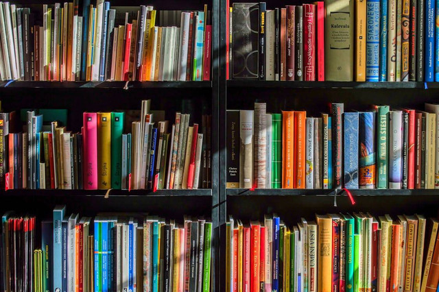 Photo by Pixabay from Pexels: https://www.pexels.com/photo/books-in-black-wooden-book-shelf-159711/