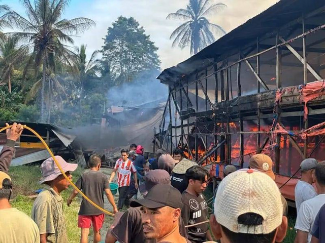 Kandang ayam di Kolaka ludes terbakar. Foto: Dok. Istimewa.