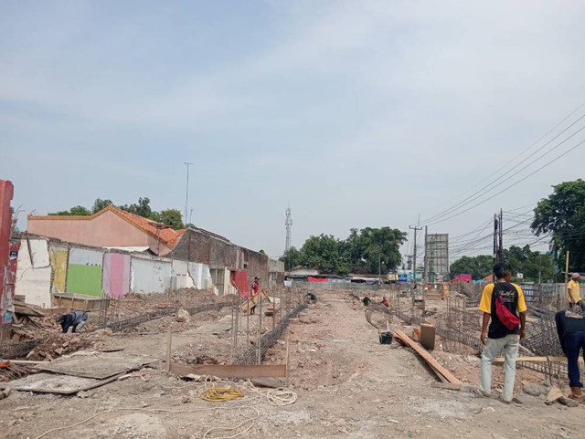 Proyek revitalisasi Pasar Palimanan, Kabupaten Cirebon. Foto: Istimewa