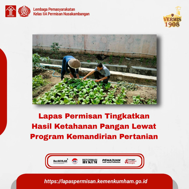 Lapas Permisan Tingkatkan Hasil Ketahanan Pangan Lewat Program Kemandirian Perta