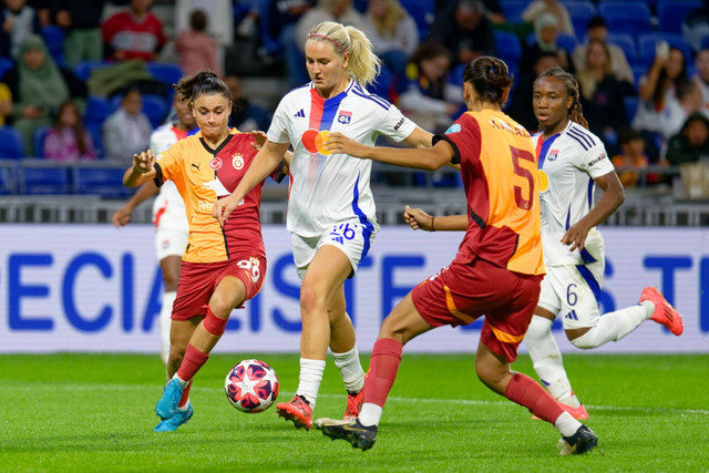 Pertandingan Olympique Lyonnais vs Galatasaray di UEFA Women's Champions League 2024/25, Selasa (8/10/2024). Foto: Giuseppe Velletri / SPP/via REUTERS