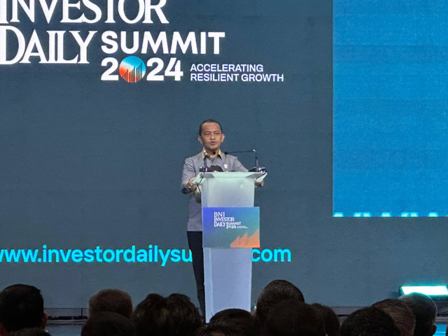 Menteri Energi dan Sumber Daya Mineral (ESDM) Bahlil Lahadalia
menyampaikan paparannya dalam gelaran BNI Investor Daily di Jakarta Pusat, Rabu (9/10/2024). Foto: Widya Islamiati/kumparan